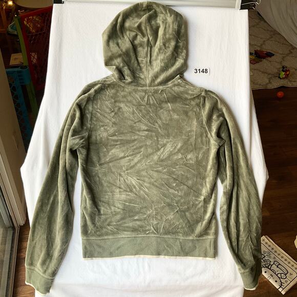 American Eagle Outfitters Women Long Sleeve Full Zip Velvet Jacket size M, Green - Picture 8 of 8